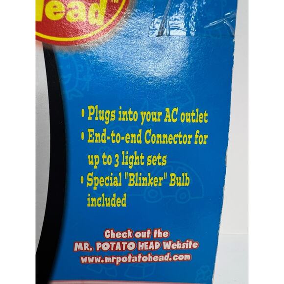 2002 Mr. Potato Head Party Lights 10 Light Set NIP NEVER OPENED!! - Picture 6 of 9